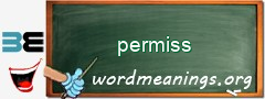 WordMeaning blackboard for permiss